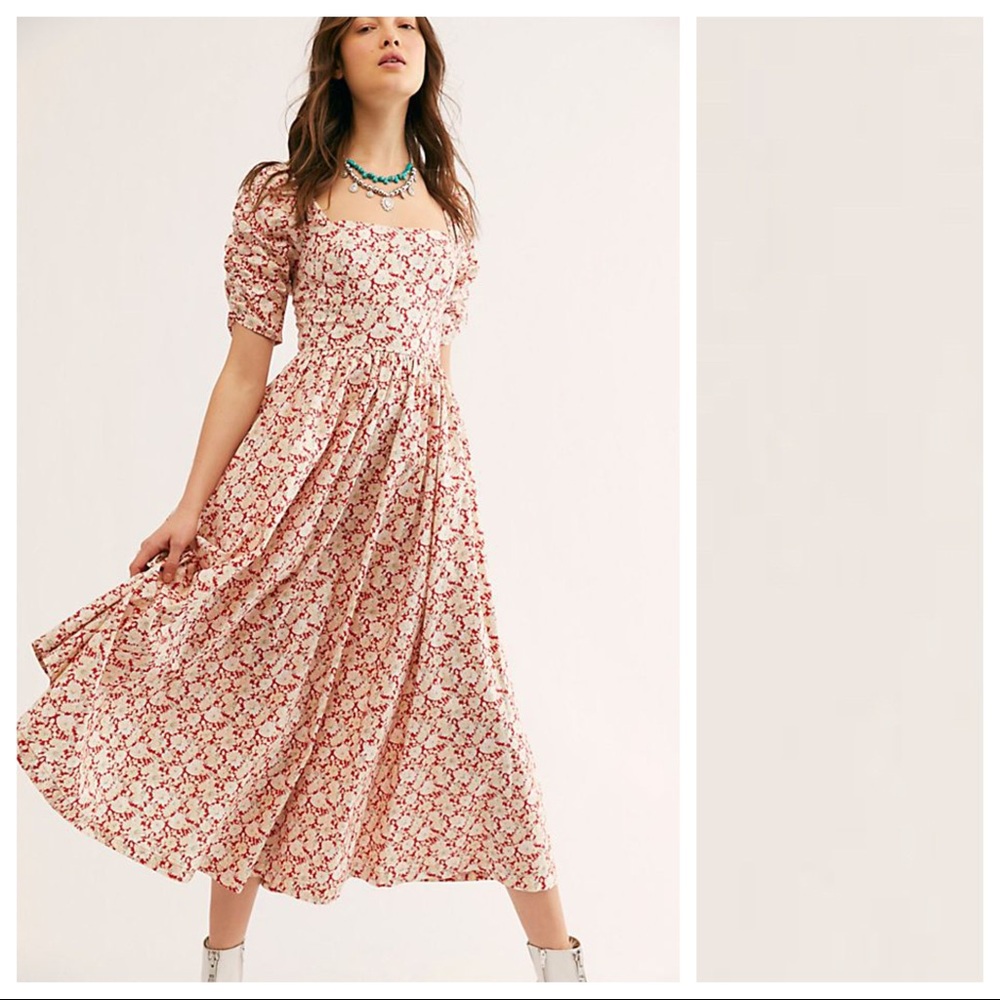NWT Free People She’s A Dream Midi Dress Size 12